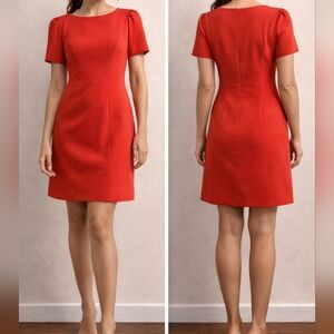 Kate Spade Red Short Sleeve Sheath Dress Size 4 – Side Zip, Lined
